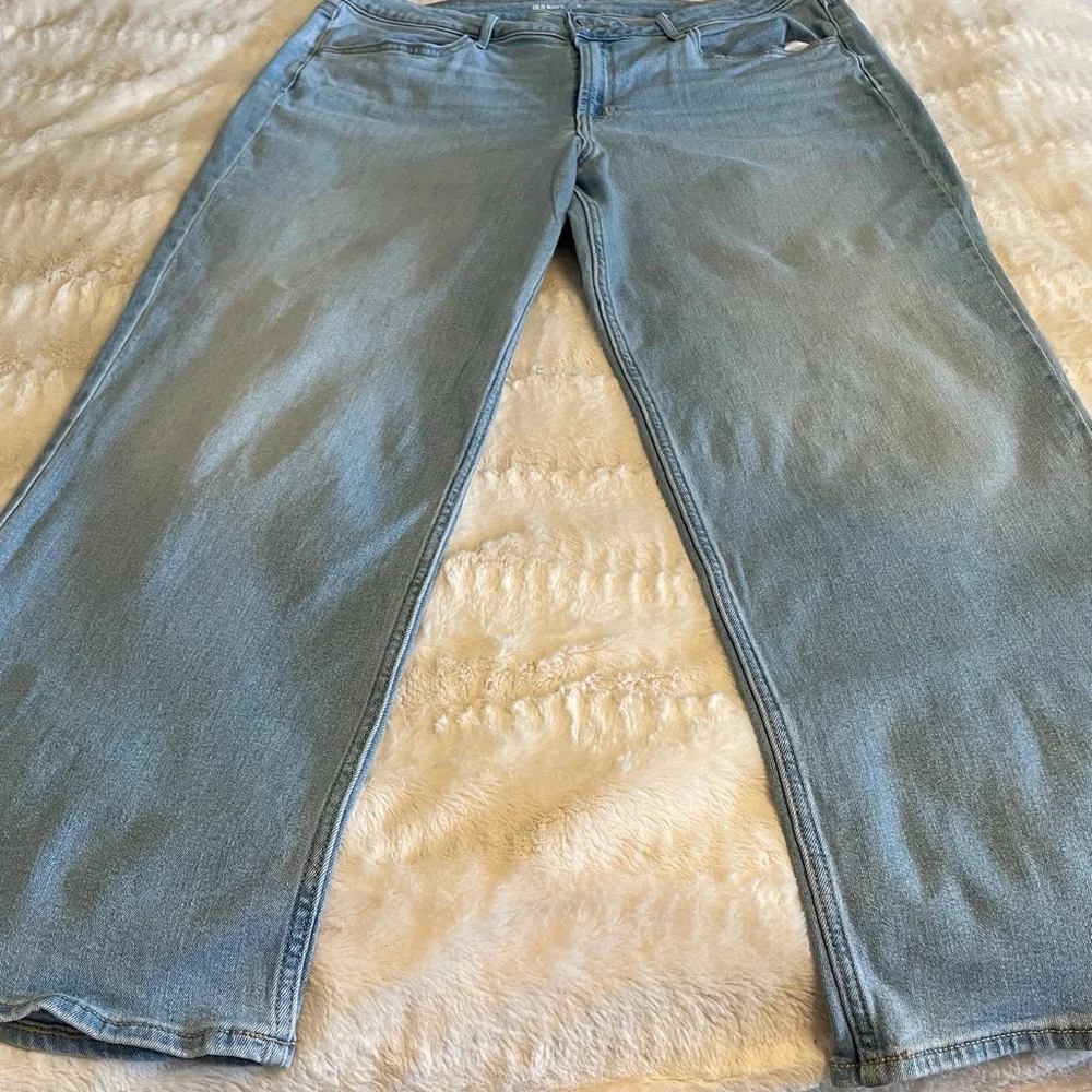 Old Navy High Rise Wow Wide Leg Size 16 Light Wash No Stains or Flaws - Picture 6 of 6